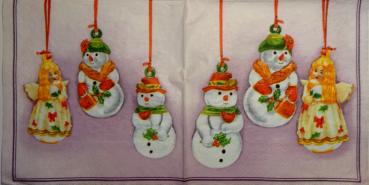 071 Schneemann - 3-lagig (orange) - Ambiente